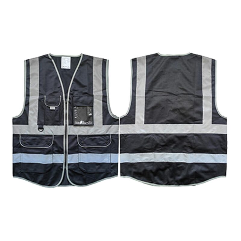 Custom Reflective Safety Vest with Multi-Pocket Design - 1