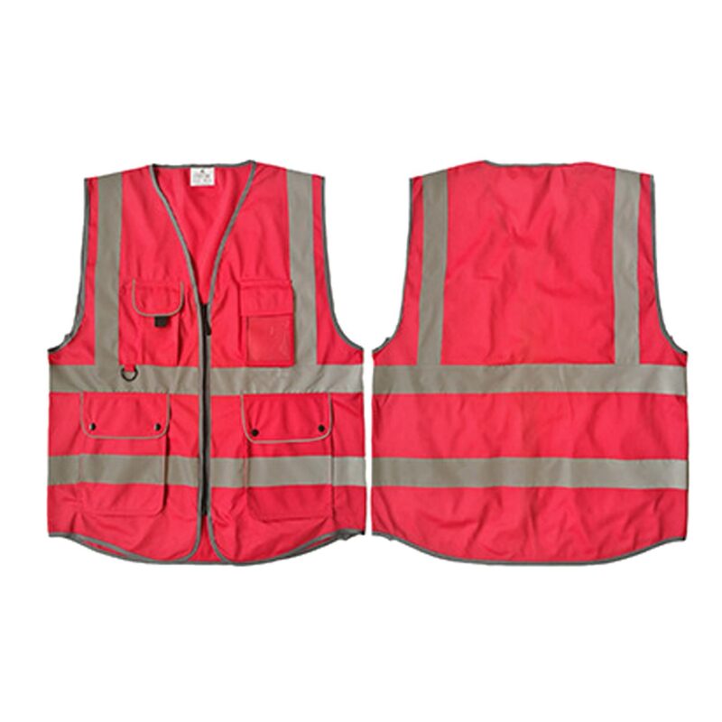 Custom Reflective Safety Vest with Multi-Pocket Design - 2