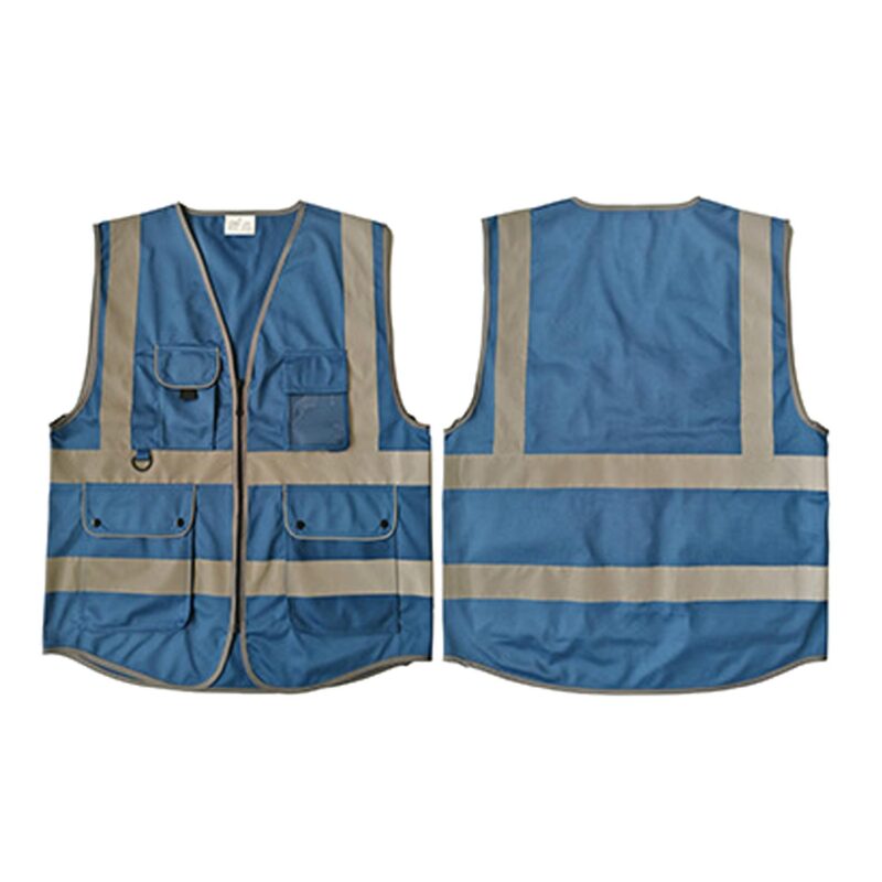 Custom Reflective Safety Vest with Multi-Pocket Design - 3
