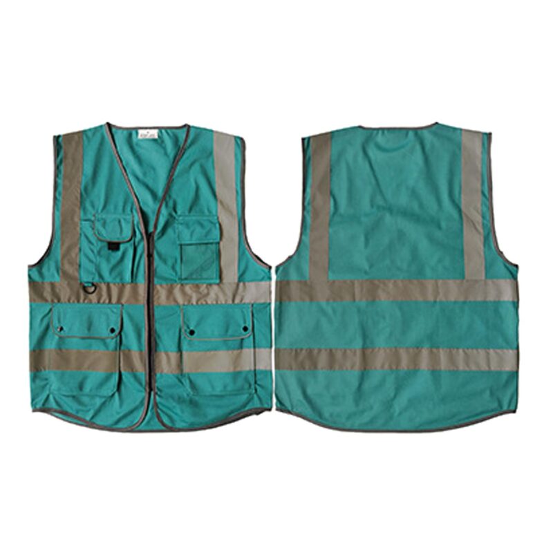 Custom Reflective Safety Vest with Multi-Pocket Design - 4