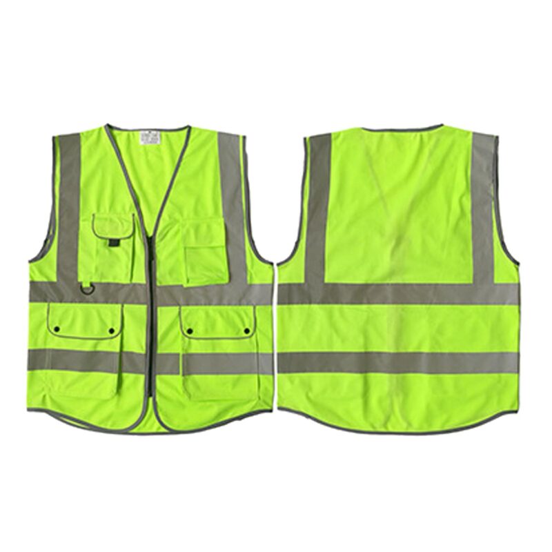 Custom Reflective Safety Vest with Multi-Pocket Design - 5