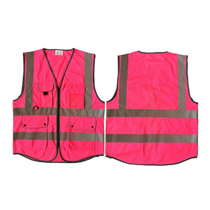 Custom Reflective Safety Vest with Multi-Pocket Design - 6