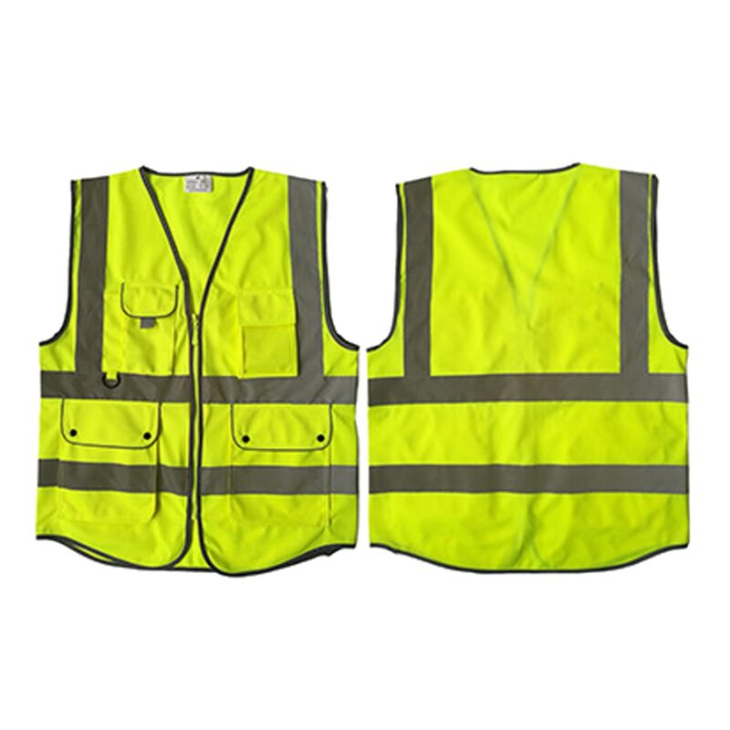 Custom Reflective Safety Vest with Multi-Pocket Design - 7