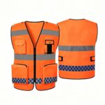 Custom Multi-Functional Reflective Safety Vest with Pockets - 5