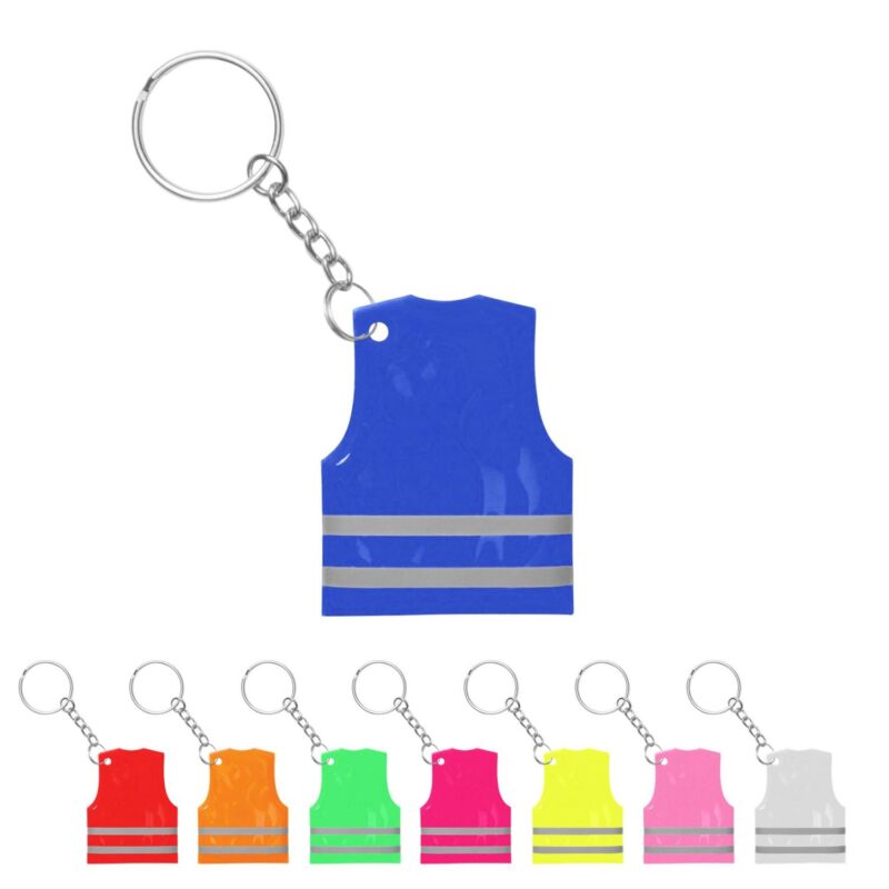 Custom PVC Reflective Safety Vest Keychain - 1