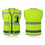 Custom Reflective Safety Vest Mesh Polyester Multi-Pocket Security Uniform - 1