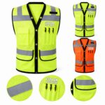 Custom Four Pocket Mesh Reflective Safety Vest