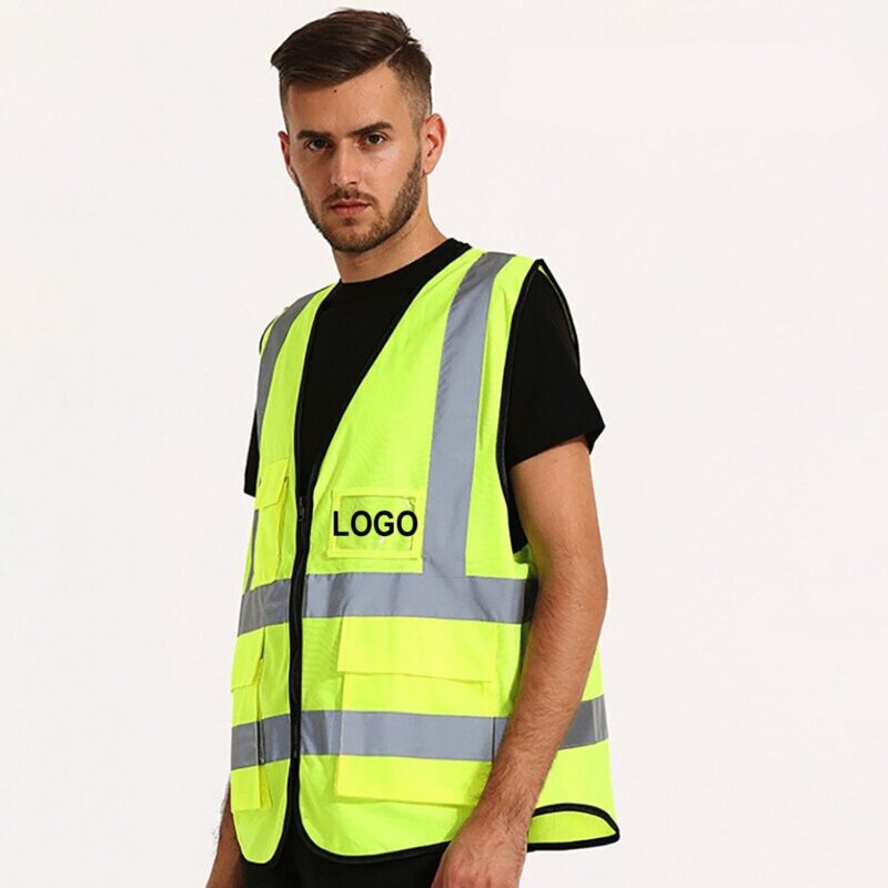 Hi-Vis-Reflective-Safety-Vest-Jacket-YZ25025 Custom Hi Vis Reflective Safety Vest Jacket