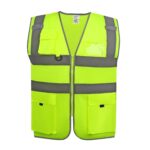 Custom Hi Vis Reflective Safety Vest W/ Pockets&Zipper - 4