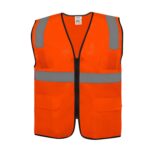 Custom High Visibility Mesh Reflective Safety Vest W/ 4 Pockets - 6