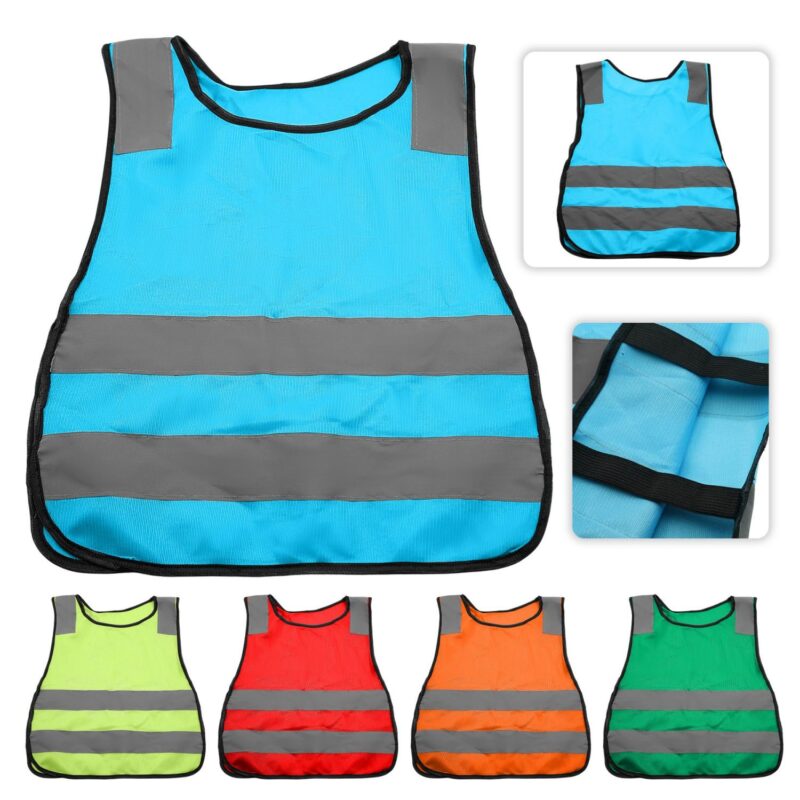 Custom High Visibility Neon Yellow Reflective Safety Vest for Kids - 1