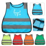 Custom High Visibility Neon Yellow Reflective Safety Vest for Kids