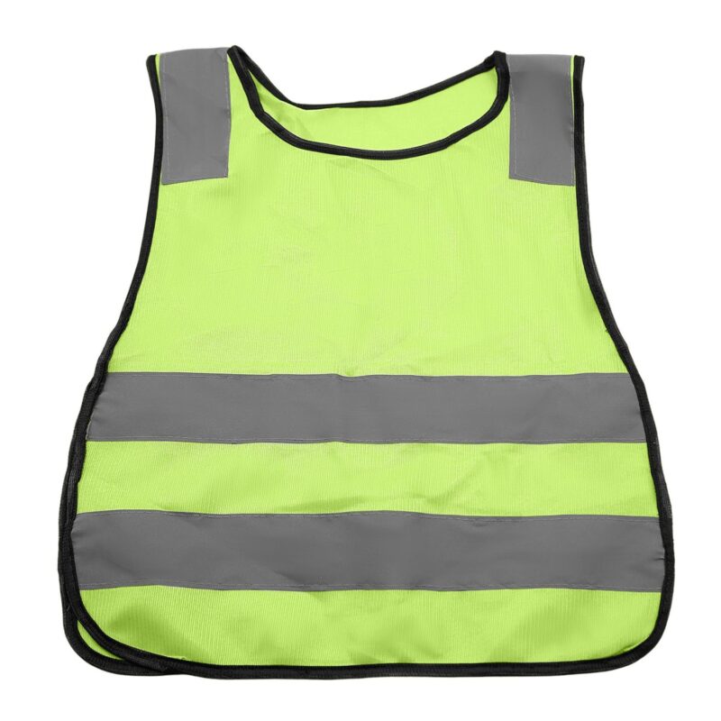 Custom High Visibility Neon Yellow Reflective Safety Vest for Kids - 3