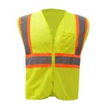 Custom Mesh Knitted Reflective Safety Vest - 2