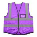 Custom Multi-Pocket Reflective Safety Vest for Construction Sanitation Traffic Night Work - 4
