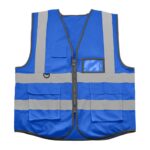 Custom Multi-Pocket Reflective Safety Vest for Construction Sanitation Traffic Night Work - 8