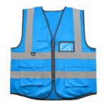 Custom Multi-Pocket Reflective Safety Vest for Construction Sanitation Traffic Night Work - 9
