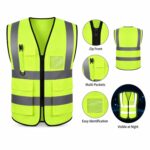 Custom Pocket Reflective Safety Vest For Promotional Giveaways - 3