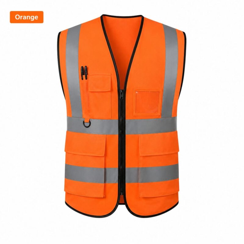 Custom Pocket Reflective Safety Vest For Promotional Giveaways - 7