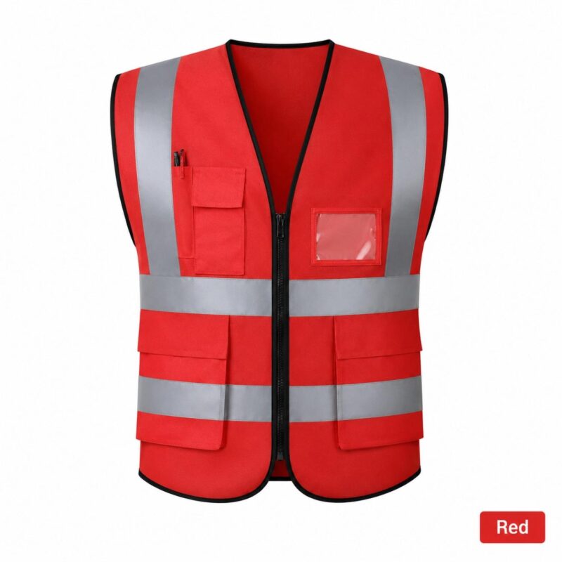 Custom Pocket Reflective Safety Vest For Promotional Giveaways - 8
