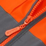 Custom Polyester Double Band Reflective Safety Vest w/ Pockets - 2