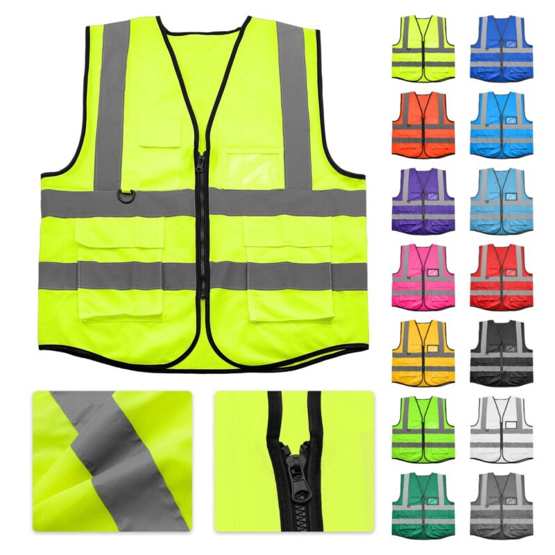 Custom Polyester Warp Knitted Reflective Safety Vest - 1