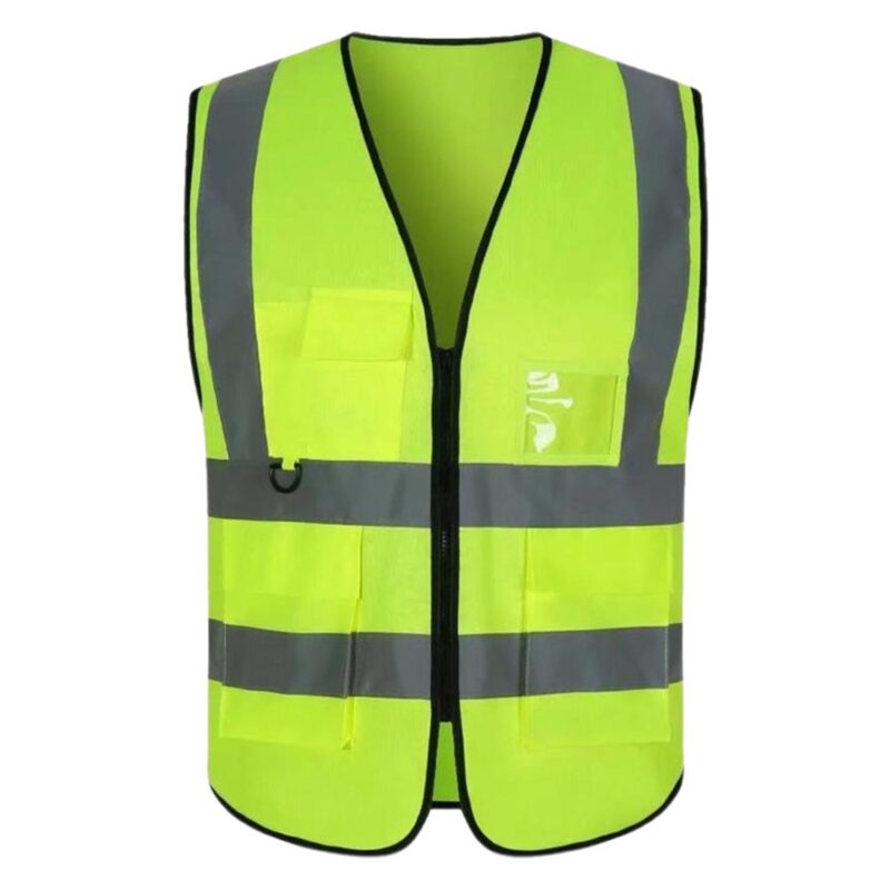 Custom Reflective Safety Vest W/ Pockets And Zipper - 4
