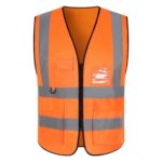 Custom Reflective Safety Vest W/ Pockets And Zipper - 5