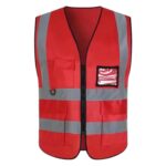 Custom Reflective Safety Vest W/ Pockets And Zipper - 6
