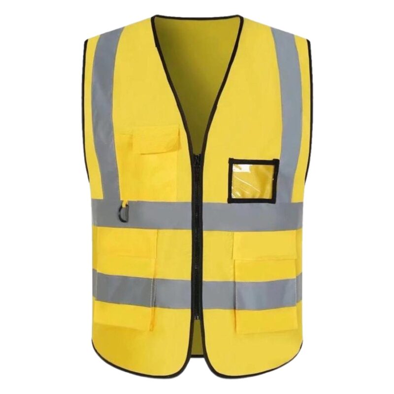 Custom Reflective Safety Vest W/ Pockets And Zipper - 7