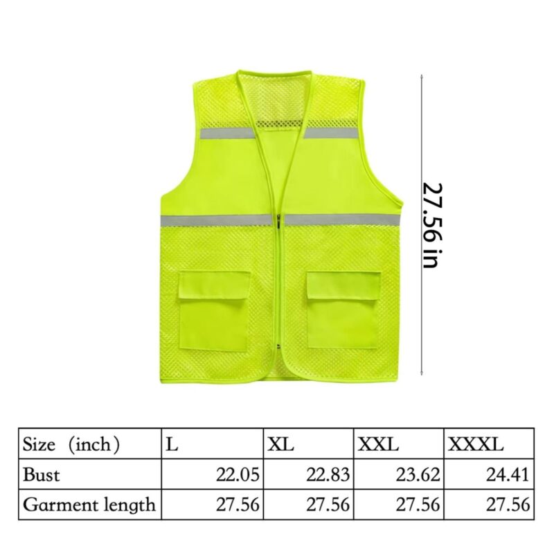 Custom Logo Custom High Visibility Mesh Reflective Safety Vest - 1