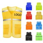 Custom Logo Custom High Visibility Mesh Reflective Safety Vest