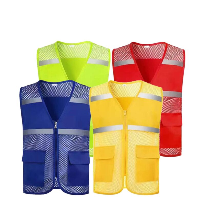 Custom Logo Custom High Visibility Mesh Reflective Safety Vest - 2