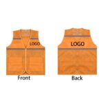 Custom Logo Custom High Visibility Mesh Reflective Safety Vest - 3