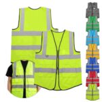 Custom Multi Pocket Reflective Safety Vest Zipper - 1