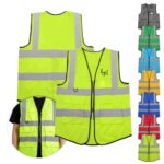Custom Multi Pocket Reflective Safety Vest Zipper