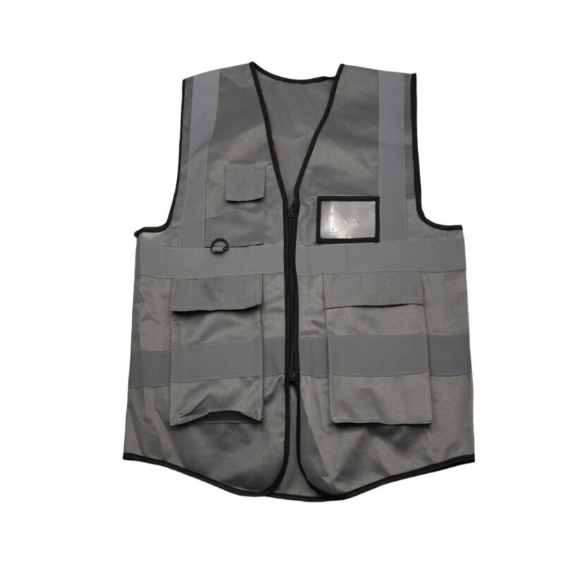 Custom Multi Pocket Reflective Safety Vest Zipper - 3