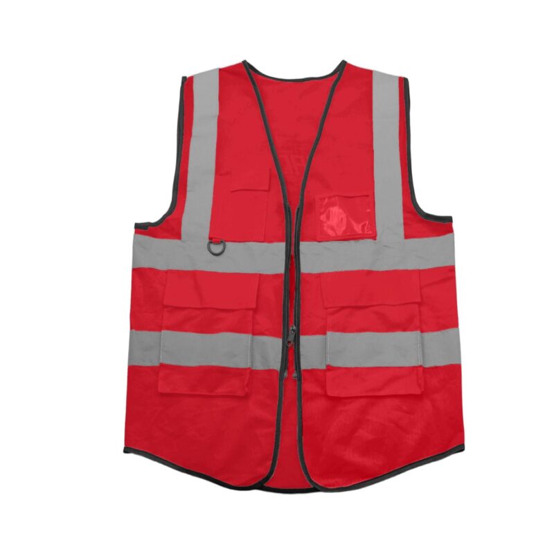 Custom Multi Pocket Reflective Safety Vest Zipper - 9