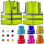 Custom Premium Reflective Safety Vest with Zipper Closure