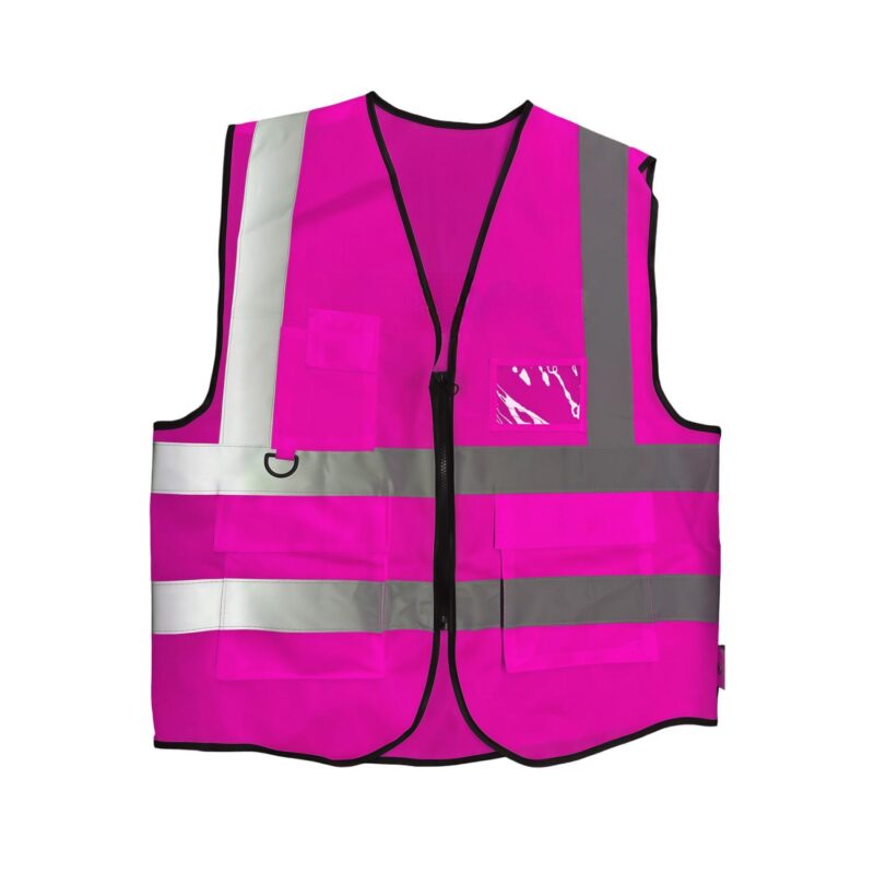 Custom Premium Reflective Safety Vest with Zipper Closure - 6