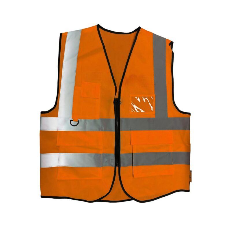 Custom Premium Reflective Safety Vest with Zipper Closure - 7