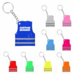 Custom Pvc Reflective Safety Vest Keychain
