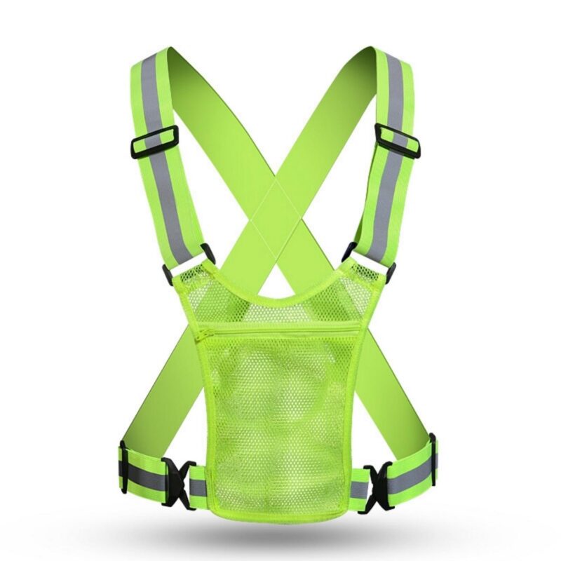 Custom Reflective Safety Vest Adjustable Running Cycling - 1