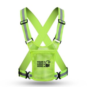 Custom Reflective Safety Vest Adjustable Running Cycling