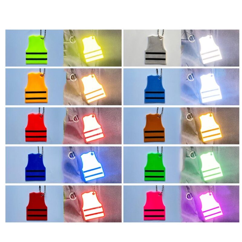 Custom Reflective Safety Vest Keytag - 1