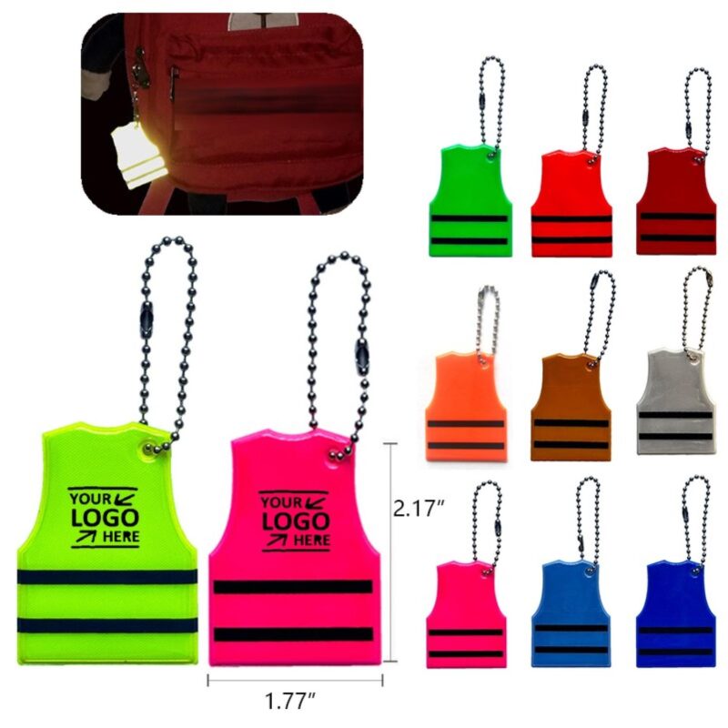 Custom Reflective Safety Vest Keytag