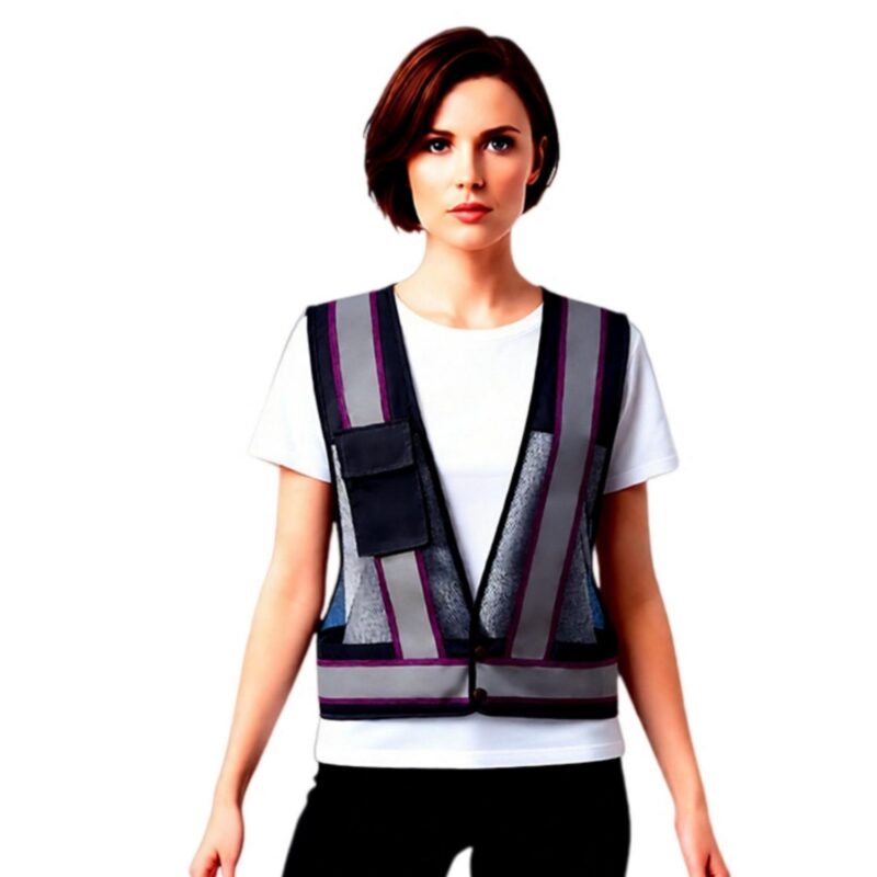 Custom Unisex Reflective Safety Vest High Visibility Work - 1