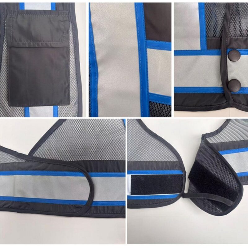 Custom Unisex Reflective Safety Vest High Visibility Work - 4