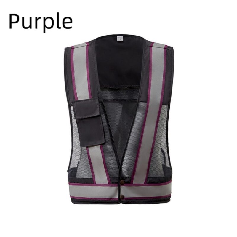 Custom Unisex Reflective Safety Vest High Visibility Work - 8