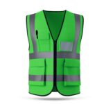Custom Zipper Reflective Safety Vest - 8